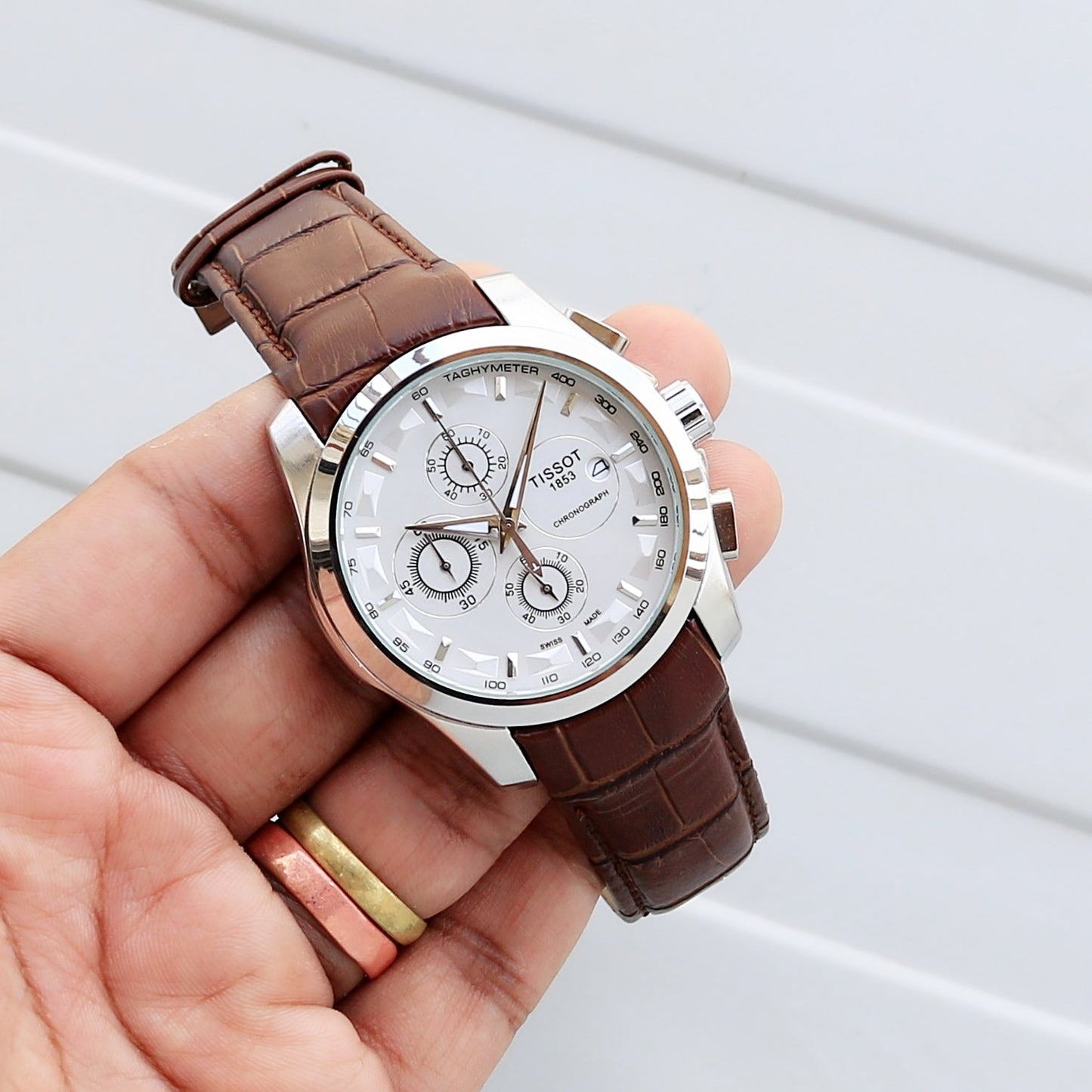 Tissot 1853 Chronograph Brown Leather Men's Watch