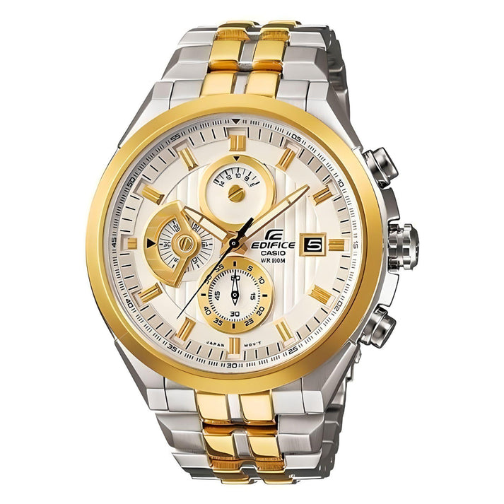 Casio Chronograph Gold & Silver Stainless Steel Watch