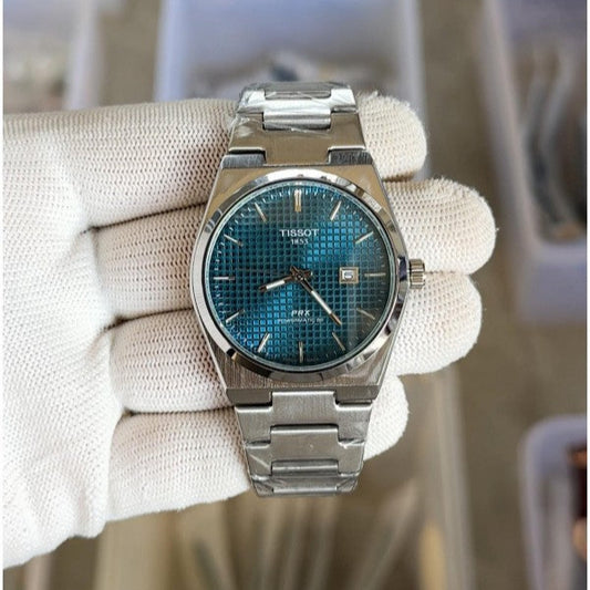 Tissot PRX Powermatic 80 Blue Dial Silver Steel Strap Watch For Men - T137.207.11.041.00