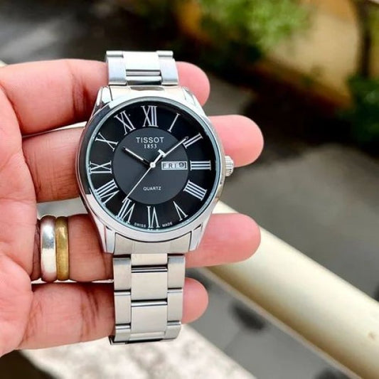 Tissot Silver Watch For Mens With Day And Date