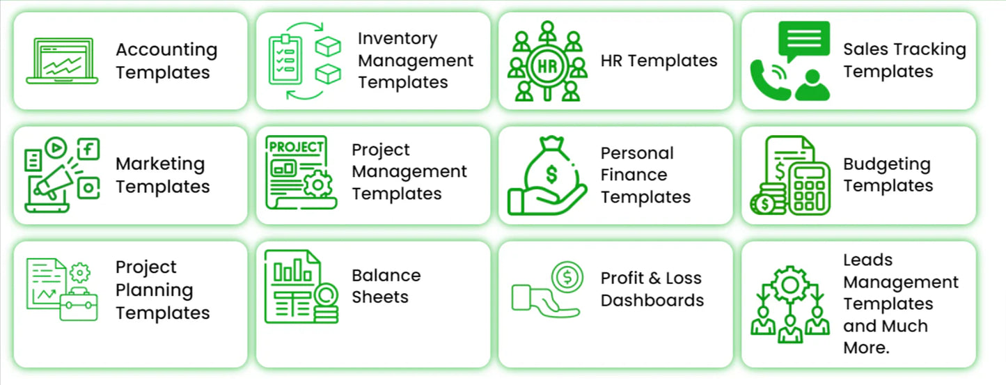 1000+ Ready to Use Excel Templates Bundle