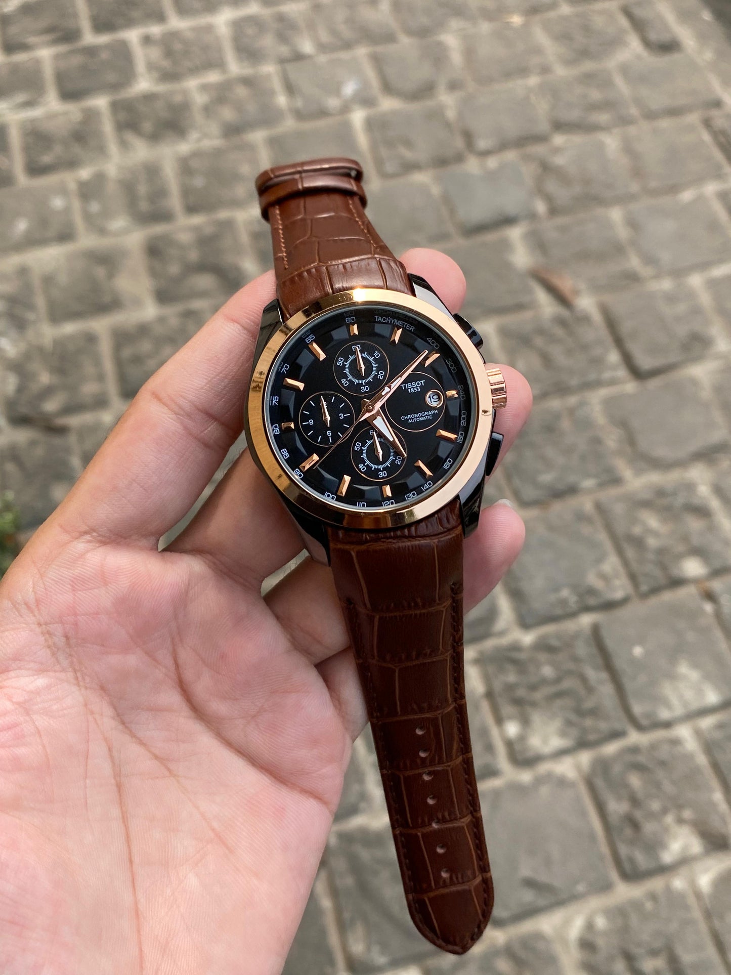 Tissot 1853 Chronograph Brown Leather Men's Watch