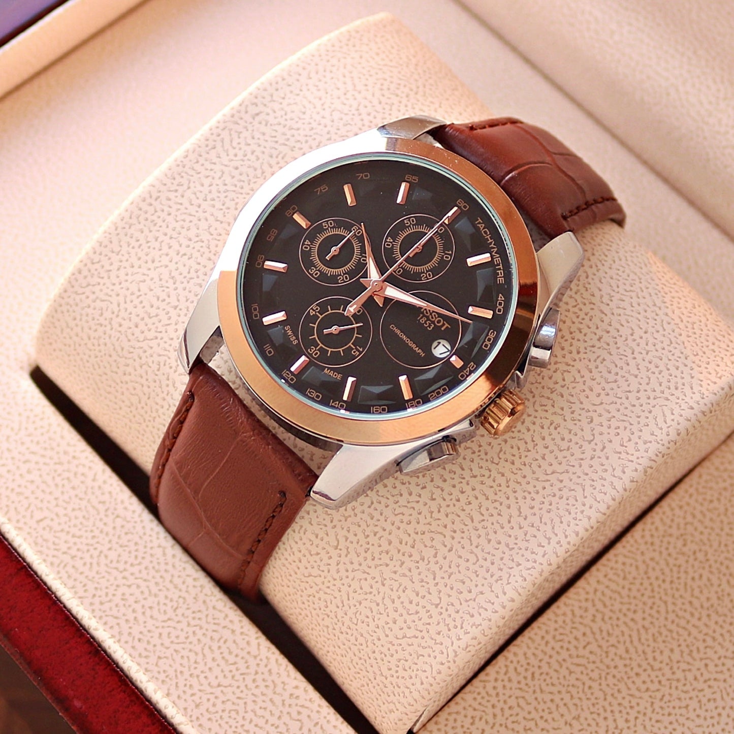 Tissot 1853 Chronograph Brown Leather Men's Watch