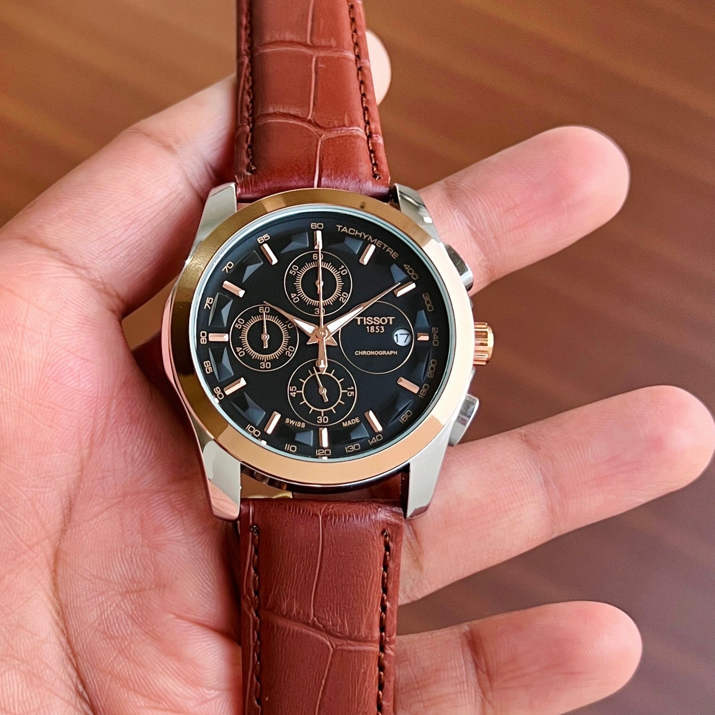 Tissot 1853 Chronograph Brown Leather Men's Watch