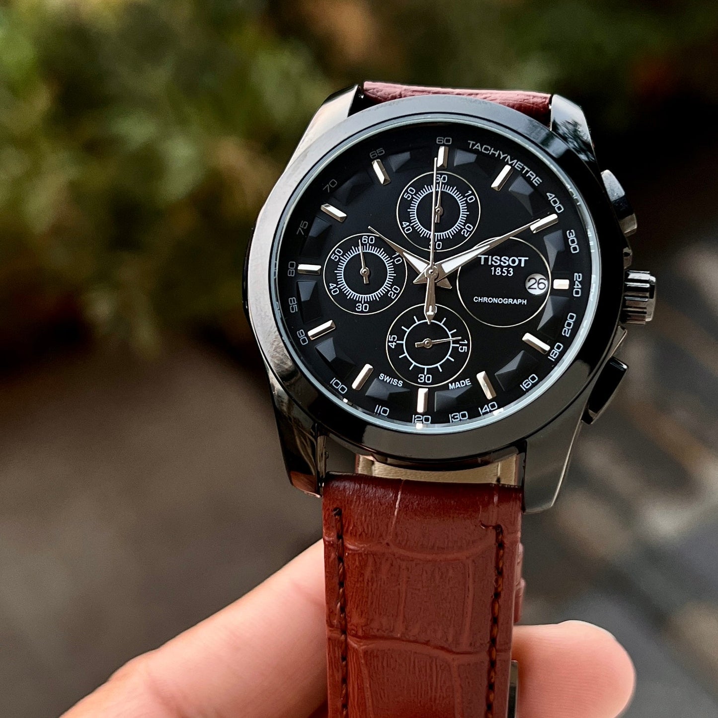 Tissot 1853 Chronograph Brown Leather Men's Watch