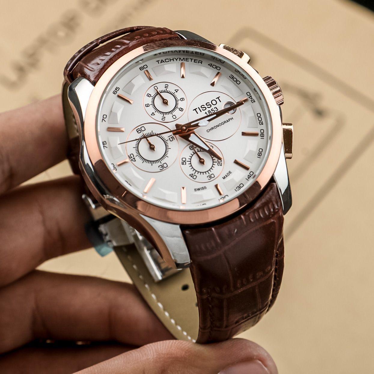 Tissot 1853 Chronograph Brown Leather Men's Watch