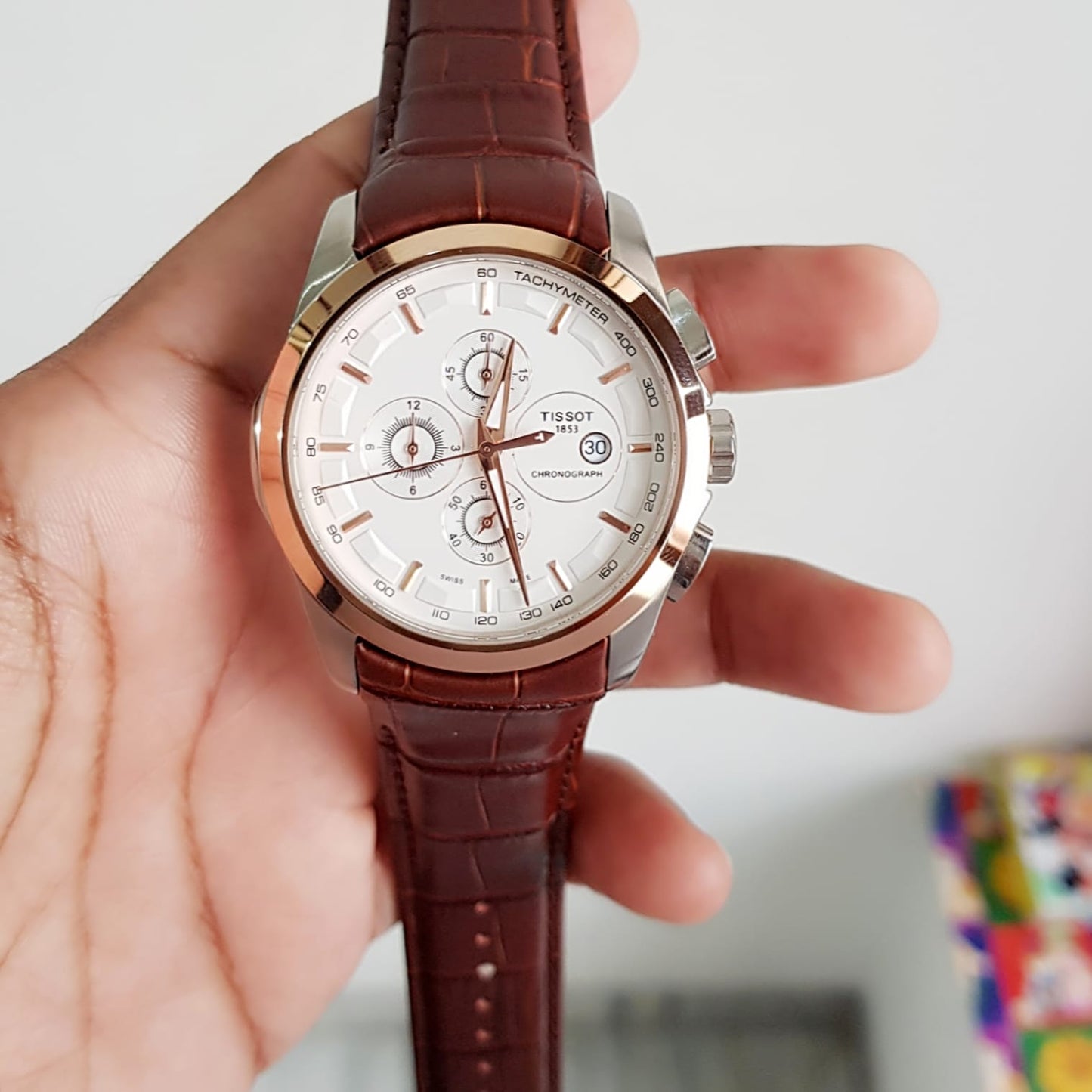 Tissot 1853 Chronograph Brown Leather Men's Watch