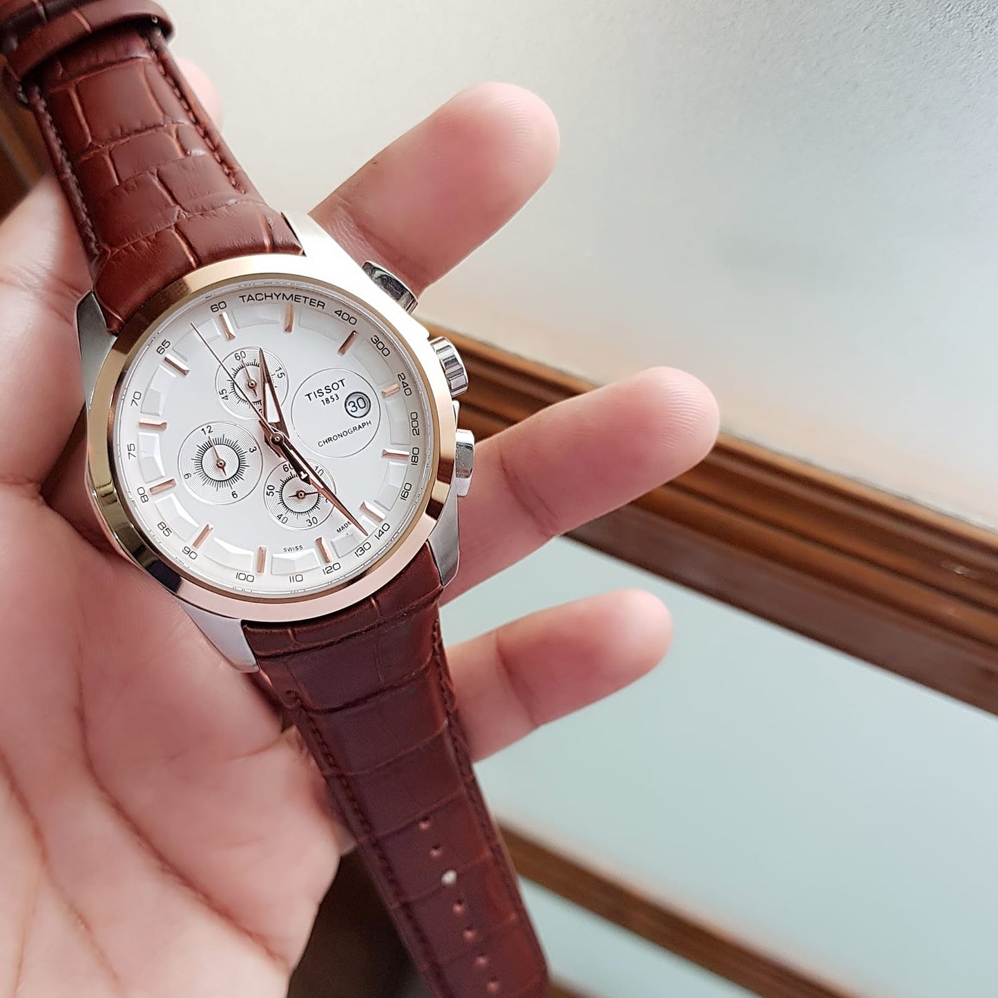 Tissot 1853 Chronograph Brown Leather Men's Watch