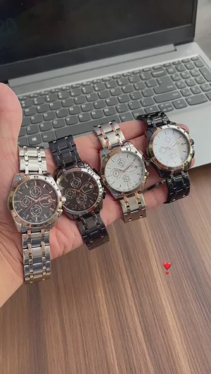 Tissot Black White Chronograph Men's Watch