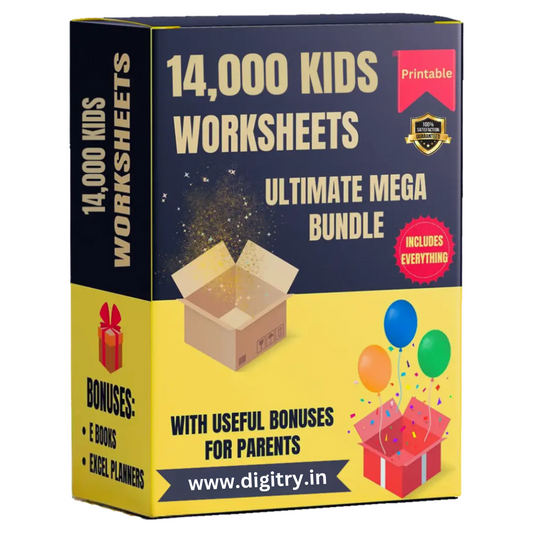 14,000+ Printable Worksheet Bundle For Kids